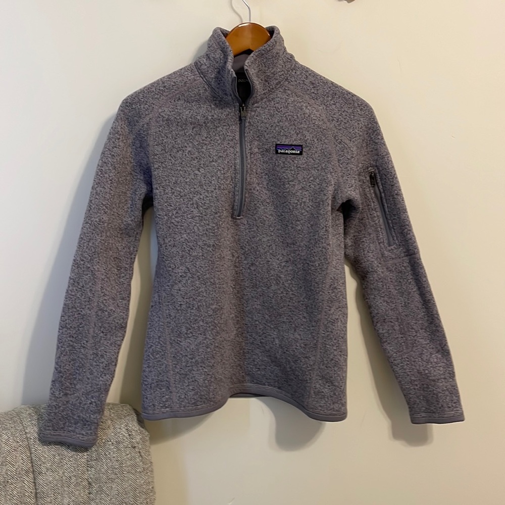 Patagonia Gray/purple Quarter-Zip Sweatshirt